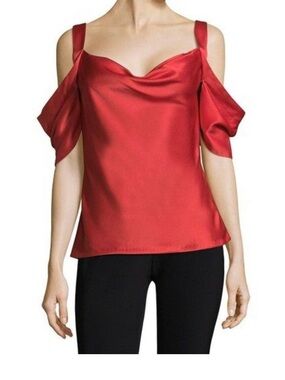 Jason Wu Bold Red Satin Blouse